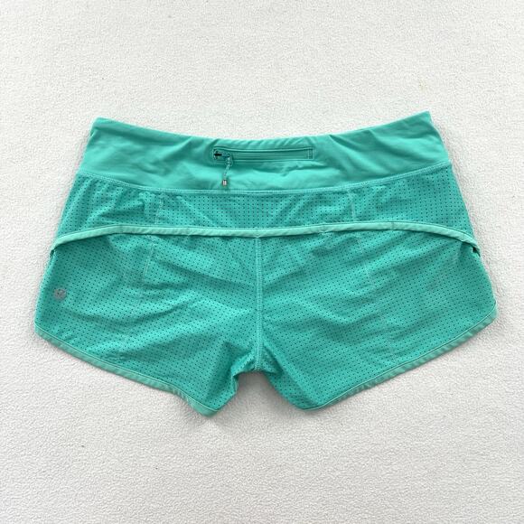 Lululemon Bali Breeze Teal Green Mesh Luxtreme 4-Way 2.5" Run Speed Short 6 - Picture 10 of 10